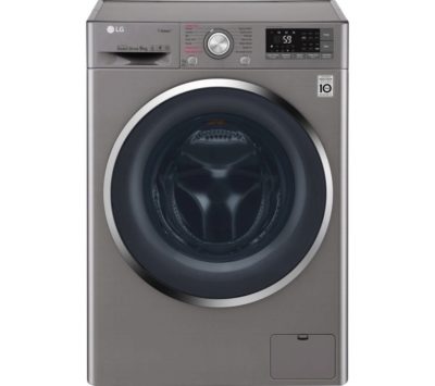 LG F4J7VY2S Smart 9 kg 1400 Spin Washing Machine - Shine Steel